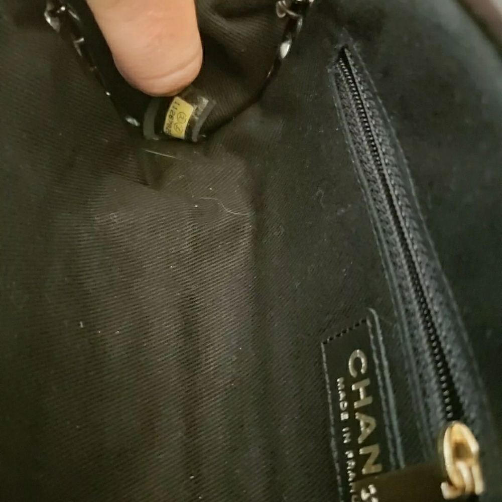 Chanel Vintage Clutch Limited Edition Black Leather CC Charm Logo Gold & Silver - Picture 9 of 17